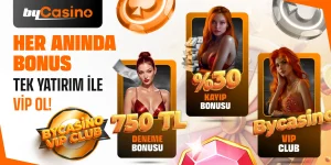 Bycasino Vıp ve deneme bonusu